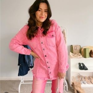 Pink Denim Jean Jacket 💖